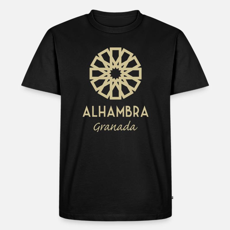 Alhambra Granada 1 - Männer Premium Bio T-Shirt - Schwarz