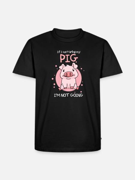Pig Piggy Piglet - Men's Premium Organic T-Shirt - black