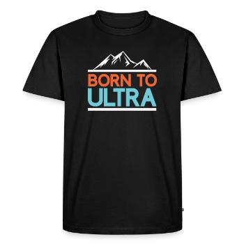 Né pour Ultra Running - T-shirt Premium bio Homme - noir - Devant - Nico (187cm)