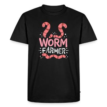 Vers fabricants de vers - T-shirt Premium bio Homme - noir - Devant - Nico (187cm)
