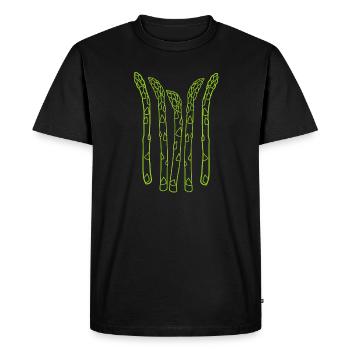 Asperges Spargel - T-shirt Premium bio Homme - noir - Devant - Nico (187cm)