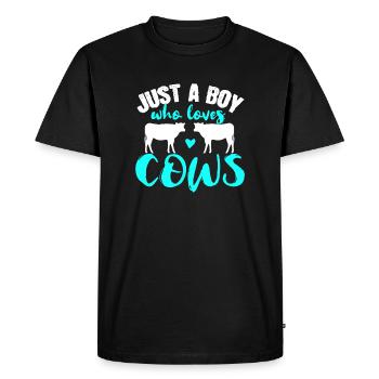 Vaches vaches - T-shirt Premium bio Homme - noir - Devant - Nico (187cm)
