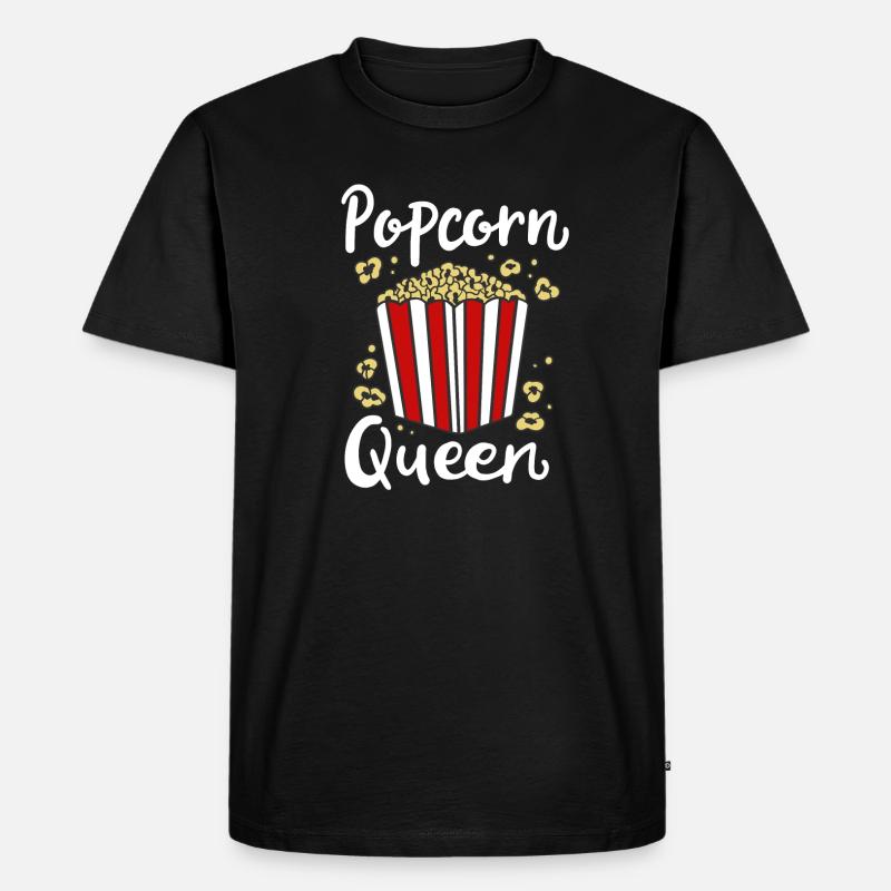 Popcorn - Männer Premium Bio T-Shirt - Schwarz