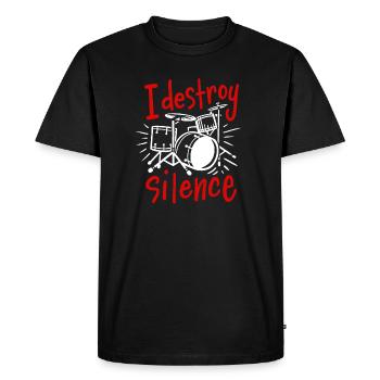 Drums Drummer - Men's Premium Organic T-Shirt - black - Front - Nico (187cm)