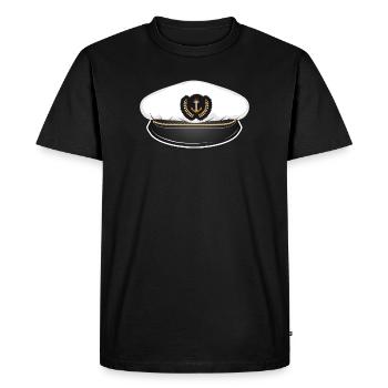 Captain's hat for the captain on his ship - Men's Premium Organic T-Shirt - black - Front - Nico (187cm)
