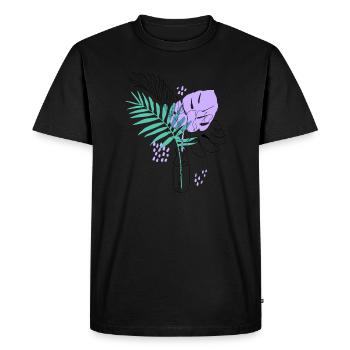 Artistic plant illustration - Men's Premium Organic T-Shirt - black - Front - Nico (187cm)