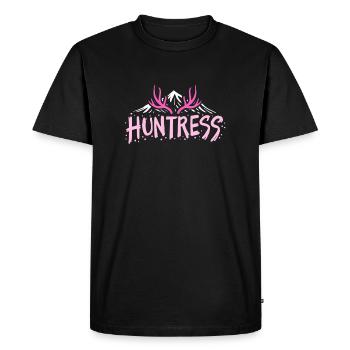 Chasse à la chasseresse - T-shirt Premium bio Homme - noir - Devant - Nico (187cm)