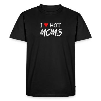 Red Heart Love Moms - I Love Hot Moms - T-shirt Premium bio Homme - noir - Devant - Nico (187cm)