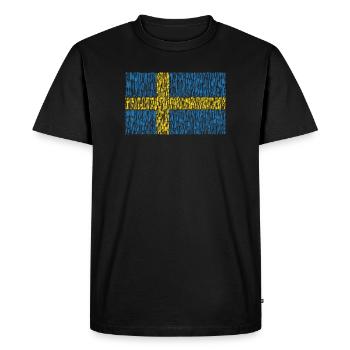 Drapeau de la Suède - T-shirt Premium bio Homme - noir - Devant - Nico (187cm)
