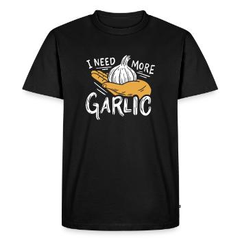 Garlic - Men's Premium Organic T-Shirt - black - Front - Nico (187cm)