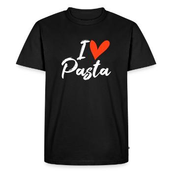 pasta - Men's Premium Organic T-Shirt - black - Front - Nico (187cm)