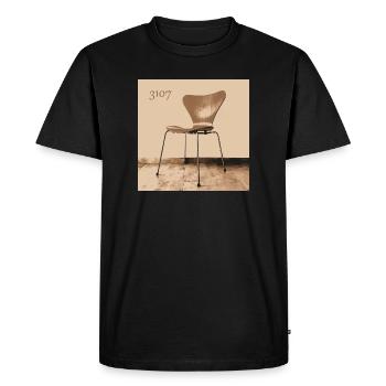 3107 No7 chaise Arne Jacobsen Fritz Hansen - T-shirt Premium bio Homme - noir - Devant - Nico (187cm)