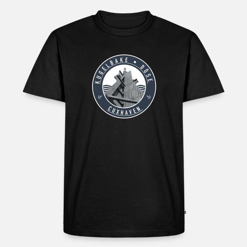 Kugelbake - Döse Cuxhaven - Männer Premium Bio T-Shirt - Schwarz