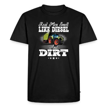 Tractor funny saying - Men's Premium Organic T-Shirt - black - Front - Nico (187cm)