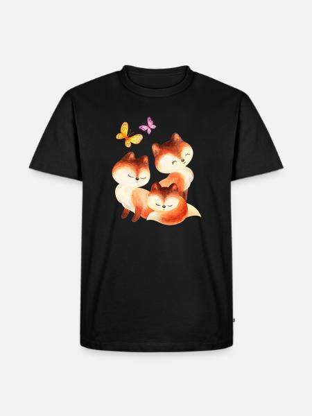 Wasserfuchs Trio - Men's Premium Organic T-Shirt - black
