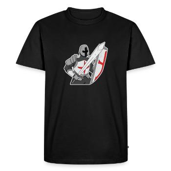 Knights Templar Knight Middle Ages - Men's Premium Organic T-Shirt - black - Front - Nico (187cm)