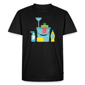 Cleaning products - Men's Premium Organic T-Shirt - black - Front - Nico (187cm)