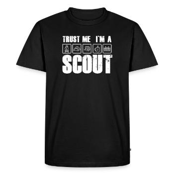 Confiance : Je suis scout Je suis scout - T-shirt Premium bio Homme - noir - Devant - Nico (187cm)