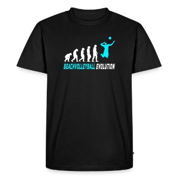 Conception d'évolution de volleyball de plage / idée cadeau - T-shirt Premium bio Homme - noir - Devant - Nico (187cm)