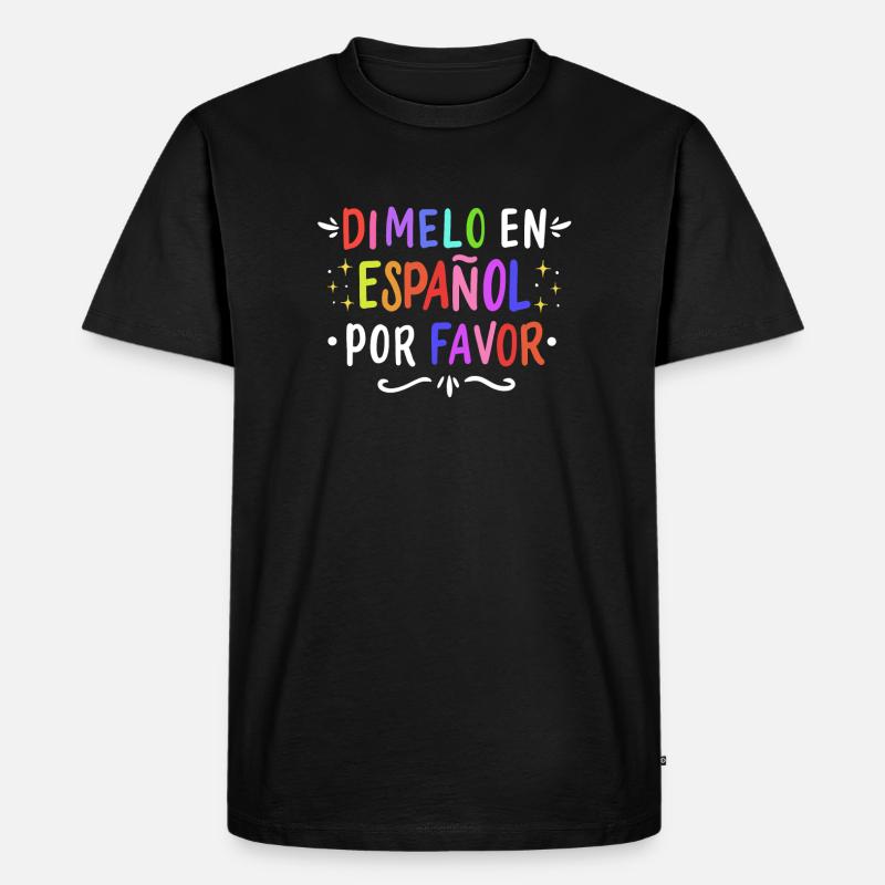 Spanisch Spanischlehrer Sprache - Männer Premium Bio T-Shirt - Schwarz