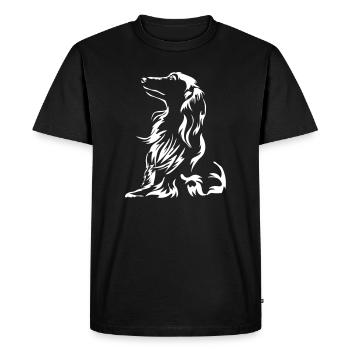 Dachshund "Black Edition" - Men's Premium Organic T-Shirt - black - Front - Nico (187cm)