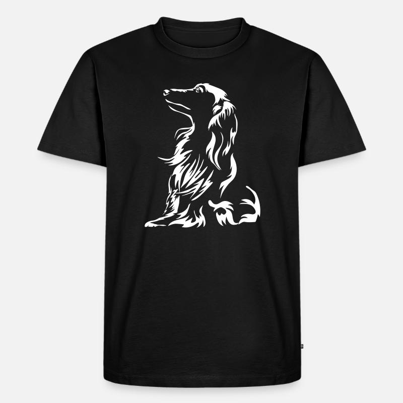 Dackel "Black Edition" - Männer Premium Bio T-Shirt - Schwarz