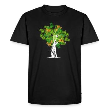tree tree trees nature symbol colors colors - Men's Premium Organic T-Shirt - black - Front - Nico (187cm)
