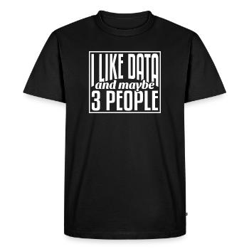 Data Data Science Data Analyst - Men's Premium Organic T-Shirt - black - Front - Nico (187cm)