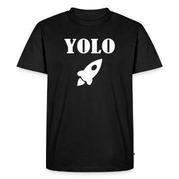 Yolo - Men's Premium Organic T-Shirt - black - Front - Nico (187cm)