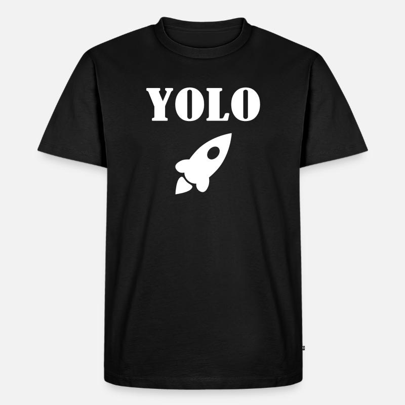 Yolo - Männer Premium Bio T-Shirt - Schwarz
