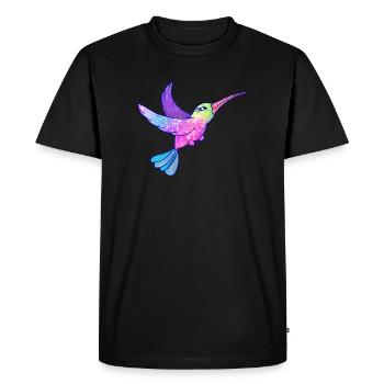 Colibri oiseau mignon animaux - T-shirt Premium bio Homme - noir - Devant - Nico (187cm)
