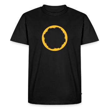 Cercle Rond Jaune - T-shirt Premium bio Homme - noir - Devant - Nico (187cm)