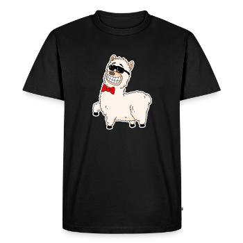 Alpagas - T-shirt Premium bio Homme - noir - Devant - Nico (187cm)