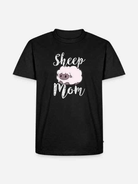 Schaf Schafe Mama Mutter - Männer Premium Bio T-Shirt - Schwarz