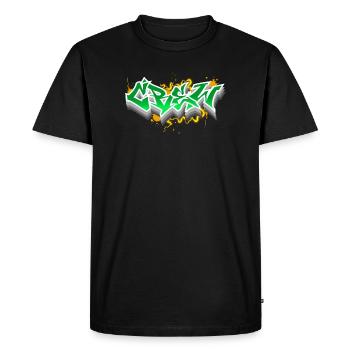 Équipage - T-shirt Premium bio Homme - noir - Devant - Nico (187cm)