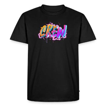 Équipage - T-shirt Premium bio Homme - noir - Devant - Nico (187cm)