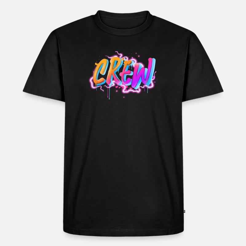 Crew - Männer Premium Bio T-Shirt - Schwarz
