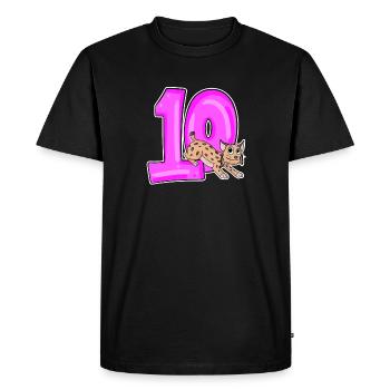 0 ans de lynx chat sauvage lynx ibérique - T-shirt Premium bio Homme - noir - Devant - Nico (187cm)