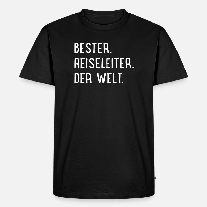 bester reiseleiter - Männer Premium Bio T-Shirt - Schwarz