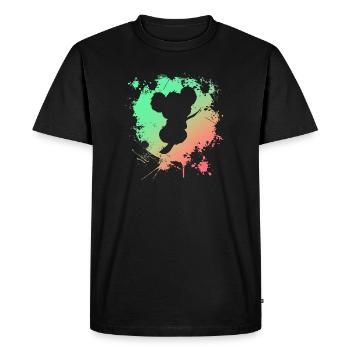 Koala - Männer Premium Bio T-Shirt - Schwarz - Vorne - Nico (187cm)