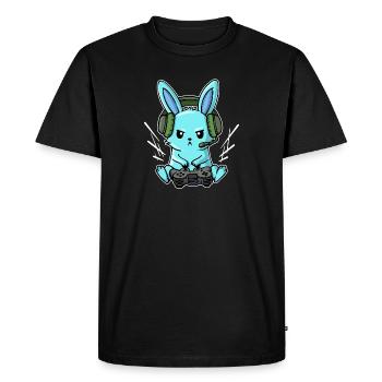 Gamer Headset Controller Joystick Zocker - Men's Premium Organic T-Shirt - black - Front - Nico (187cm)