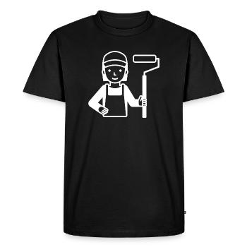 Peintre peintre - T-shirt Premium bio Homme - noir - Devant - Nico (187cm)