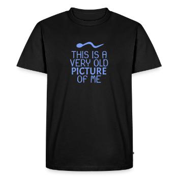Le sperme sort drôle - T-shirt Premium bio Homme - noir - Devant - Nico (187cm)