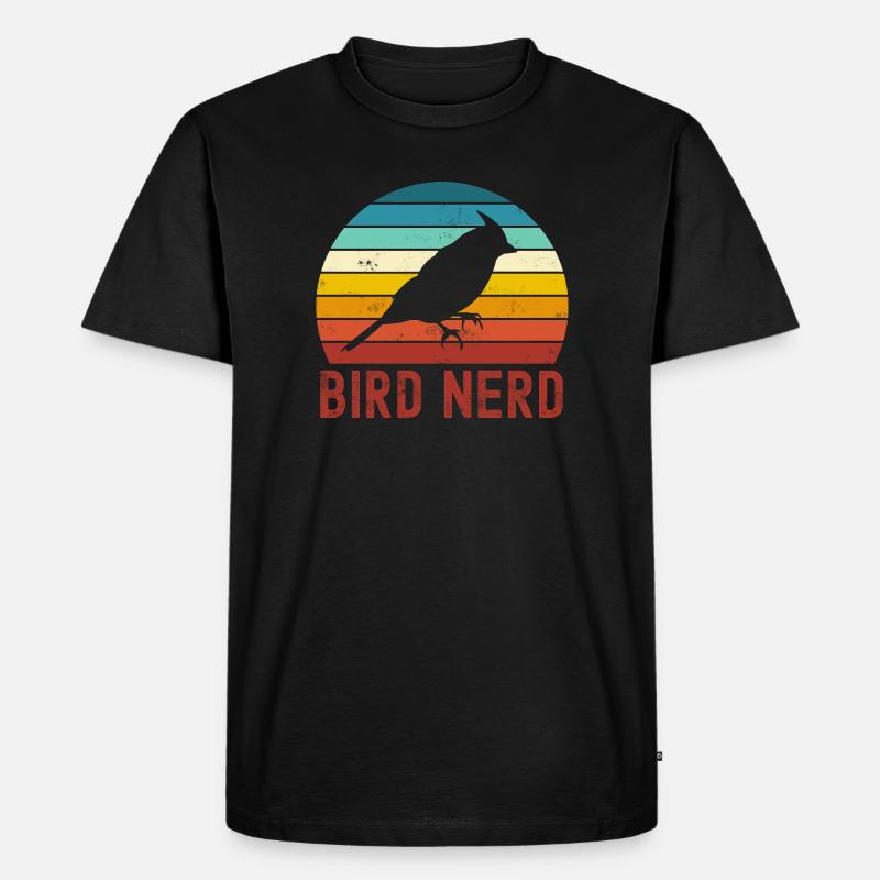 Vogel Vögel - Männer Premium Bio T-Shirt - Schwarz