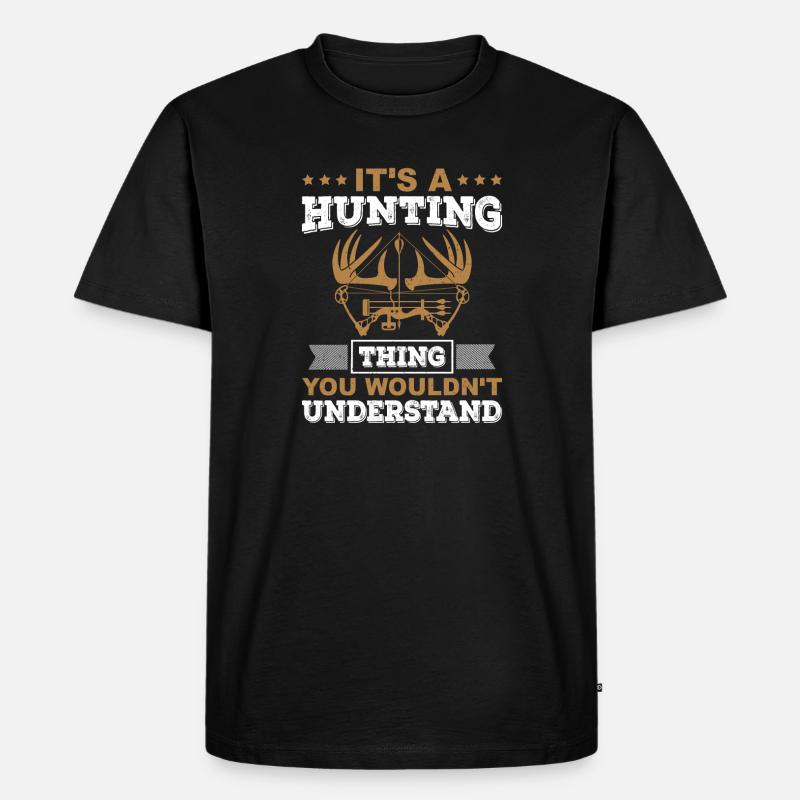 Jäger - Männer Premium Bio T-Shirt - Schwarz