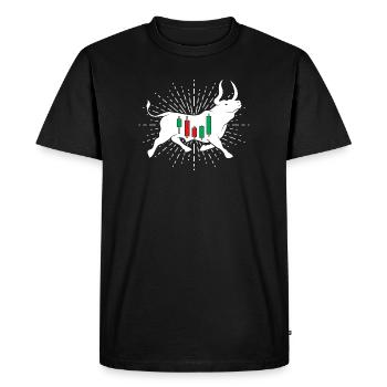 Actions Bulle - T-shirt Premium bio Homme - noir - Devant - Nico (187cm)