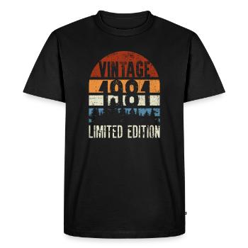 Vintage 404 Limited Edition - Men's Premium Organic T-Shirt - black - Front - Nico (187cm)