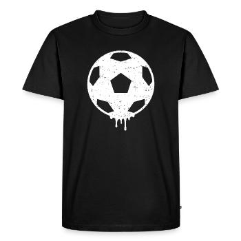 Football Ball - Men's Premium Organic T-Shirt - black - Front - Nico (187cm)