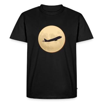 Silhouette jumbo contre la lune - T-shirt Premium bio Homme - noir - Devant - Nico (187cm)