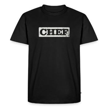 Chef Cook Hobby Chef - Men's Premium Organic T-Shirt - black - Front - Nico (187cm)